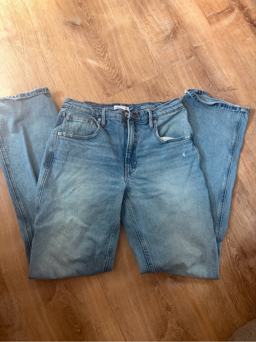 Good American Light Blue Bootcut Jeans